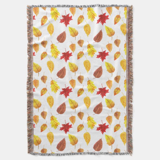 Couverture Feuilles d'automne motif (devant Vertical)