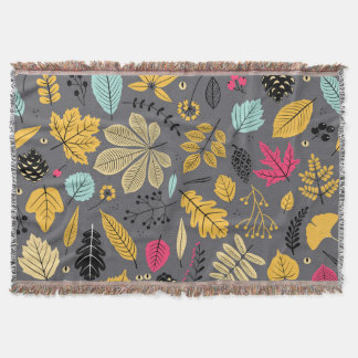 Couverture Feuilles d'automne : Motif foncé sans couture