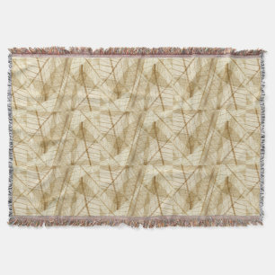 Couverture Feuilles de dentelle de crème pâle rustique