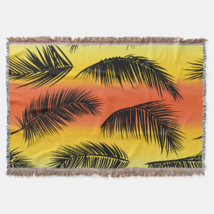 Couverture Feuilles de palmiers : motif sans soudure.
