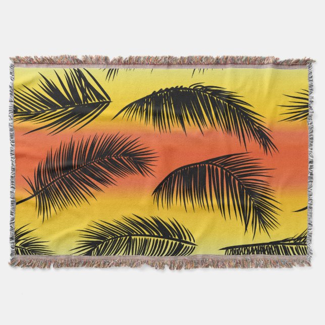 Couverture Feuilles de palmiers : motif sans soudure. (Devant)