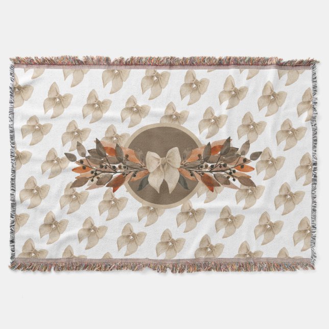 Couverture Feuilles de taupe de Thanksgiving neutres (Devant)