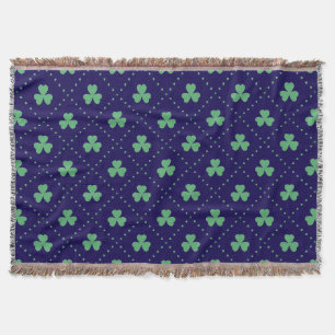 Couverture Feuilles de trèfle motif de la Saint-Patrick-53223