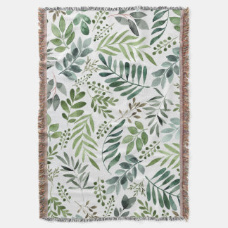 Couverture Feuilles de verdure aquarelle 