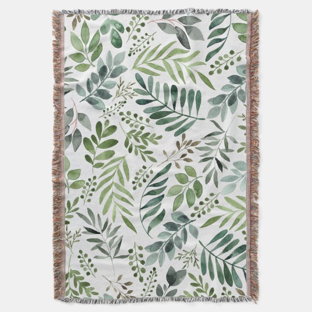 Couverture Feuilles de verdure aquarelle  (devant Vertical)