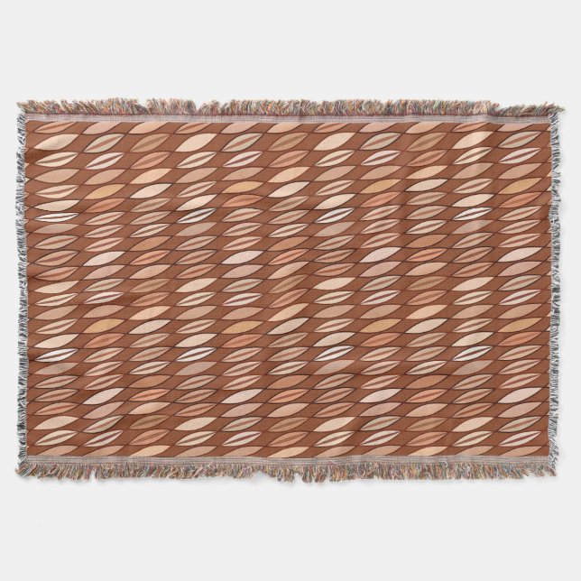 Couverture Feuilles modernes du milieu du siècle, cacao Brown (Devant)