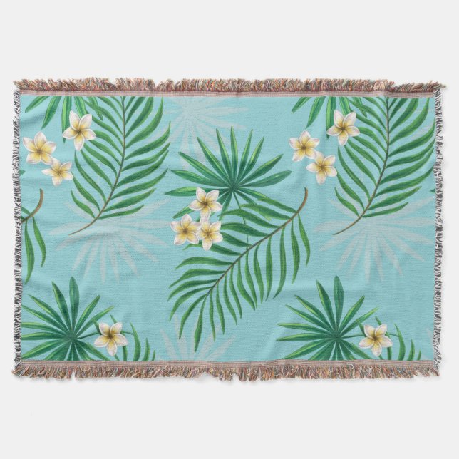 Couverture Feuilles tropicaux et fleurs (Devant)
