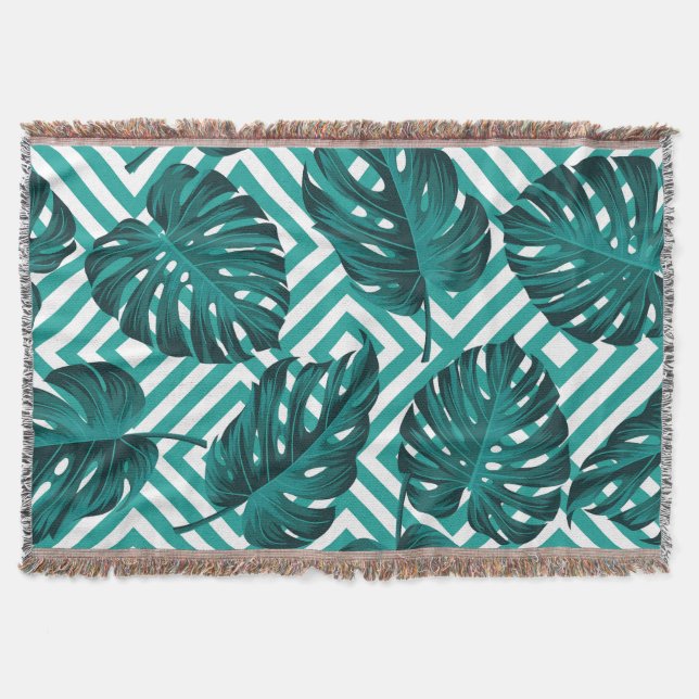 Couverture Feuilles tropicaux : Motif Floral sans joint. (Devant)