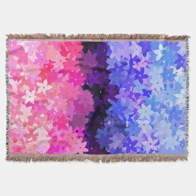 Couverture Fière Omnisexualité Groovy Boho Excentrique Floral (Devant)