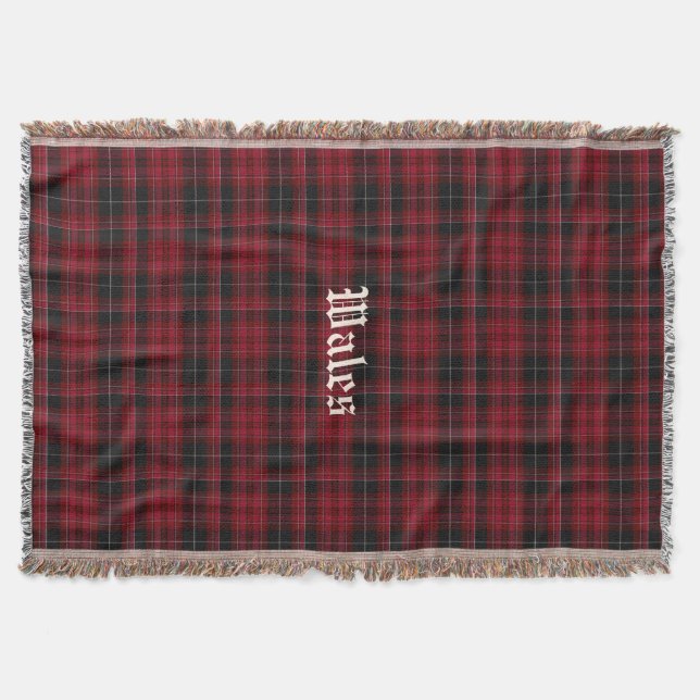 Couverture Fierté de Galles Tartan Plaid Custom Throw Blanket (Devant)