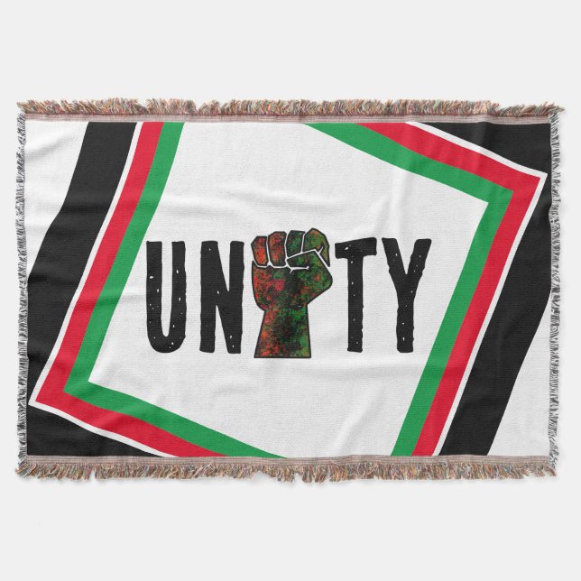Couverture fierté noire drapeau rouge vert poing panafricain  (Devant)