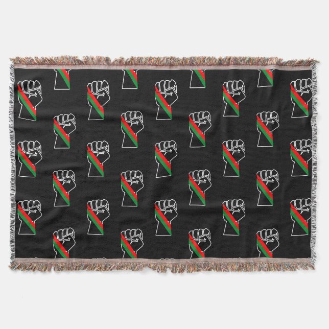 Couverture fierté noire drapeau rouge vert poing panafricain  (Devant)