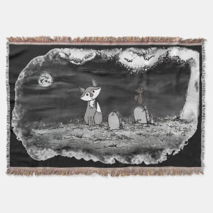 Couverture figdewdrop Fig & Blinky Cimetière Plaid de Jet