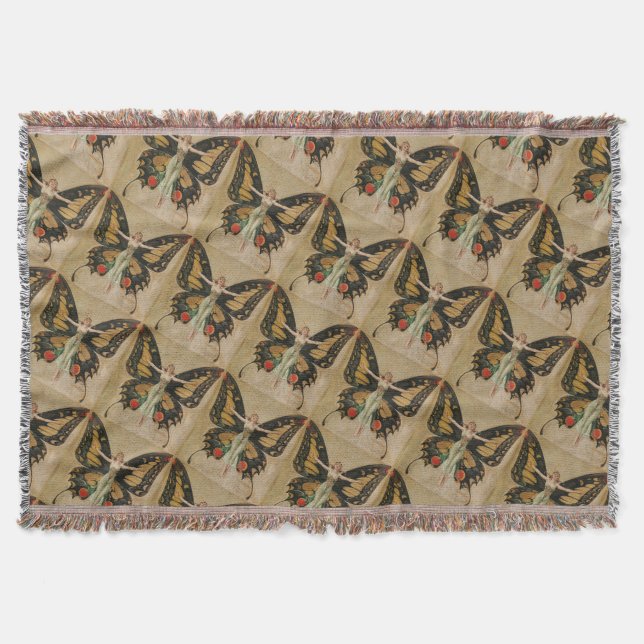 Couverture Fille papillon de Leyendecker Art Déco vintage (Devant)