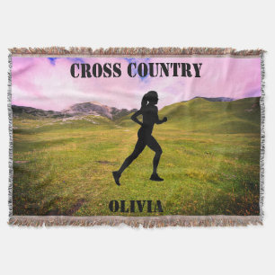 Couverture Filles Cross Country Courir Ciel Rose Jeter Blanch