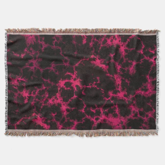 Couverture Flammes vives tachetées rose et noir (Devant)
