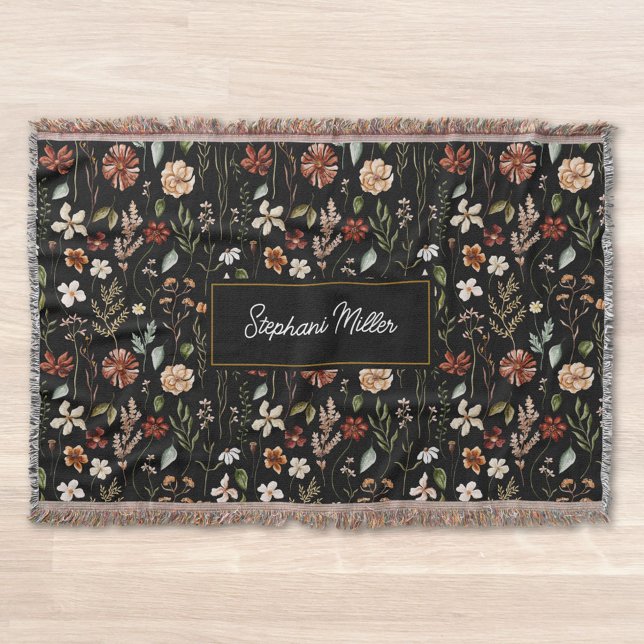 Couverture Fleur botanique de fleur sauvage aquarelle monogra (Close up)