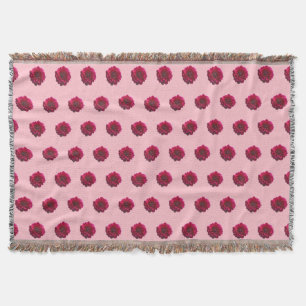 Couverture Fleur Dahlia rose profond Motif sans couture sur