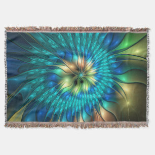 Couverture Fleur de fantaisie lumineuse, fractale abstraite c