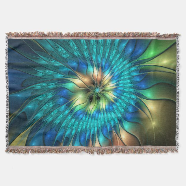 Couverture Fleur de fantaisie lumineuse, fractale abstraite c (Devant)