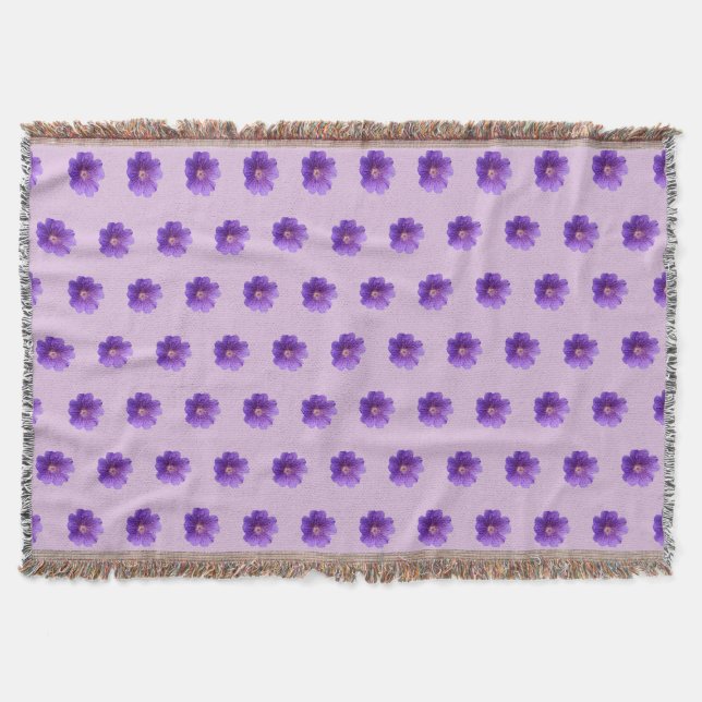 Couverture Fleur de géranium violet Motif sans couture sur (Devant)