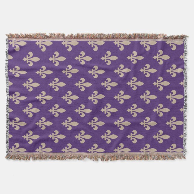 Couverture Fleur de Lis Motif, Royal French Creative on Purpl (Devant)