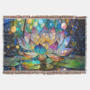 Couverture Fleur de lotus illuminée en fleurs
