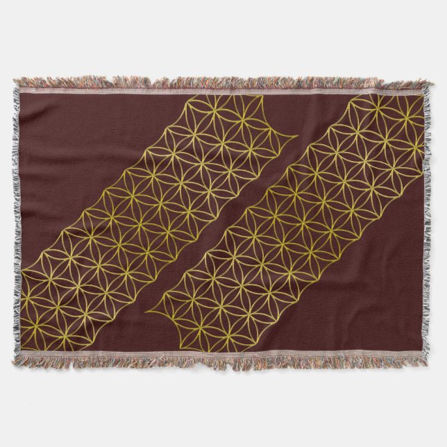 Couverture Fleur de vie / Blume des Lebens - or motif (Devant)