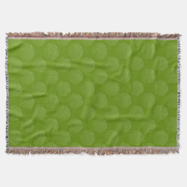 Couverture Fleur de vie / Blume des Lebens - vert motif (Devant)