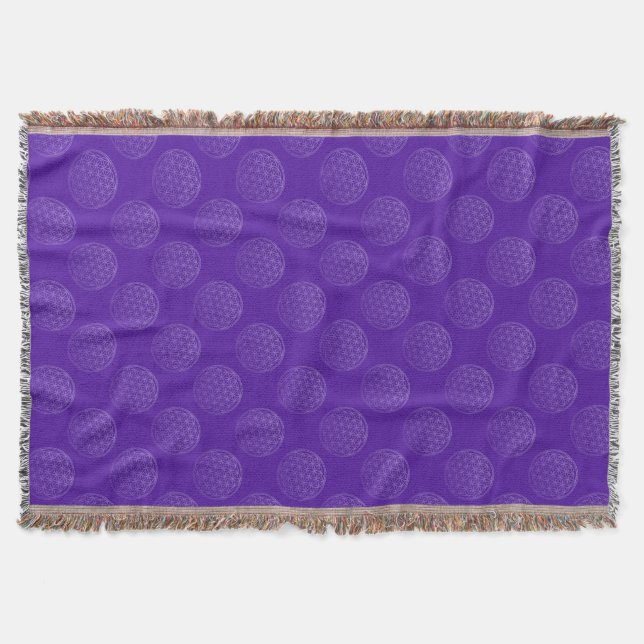 Couverture Fleur de vie / Blume des Lebens - Violet motif (Devant)