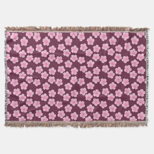 Couverture Fleur Frangipani rose Motif sans couture (Devant)