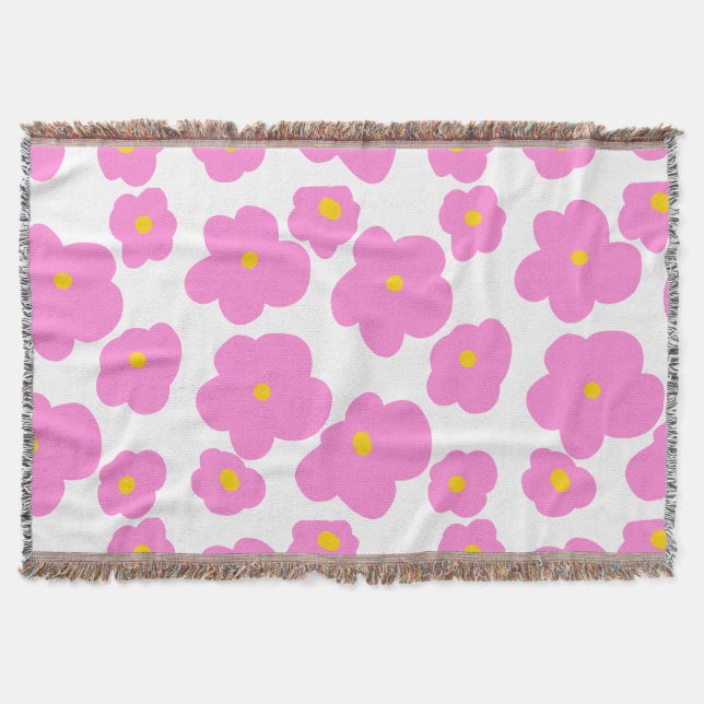 Couverture Fleur marguerite rose jaune moderne motif élégant (Devant)