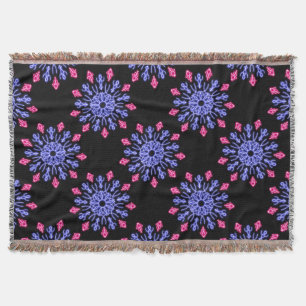 Couverture Fleur néon bleue et rouge