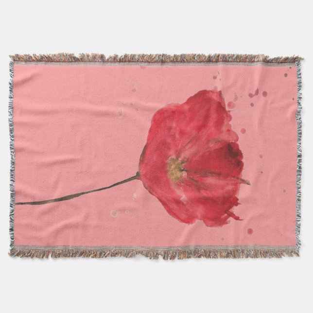 Couverture Fleur peinte 2 de pavot d'aquarelle (Devant)