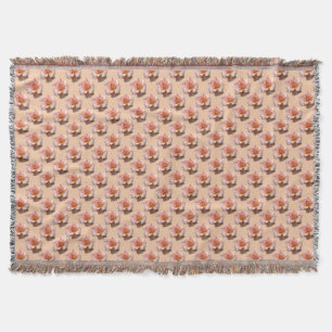 Couverture Fleur Rose Pêche Rose Couvre Lit Cadeau