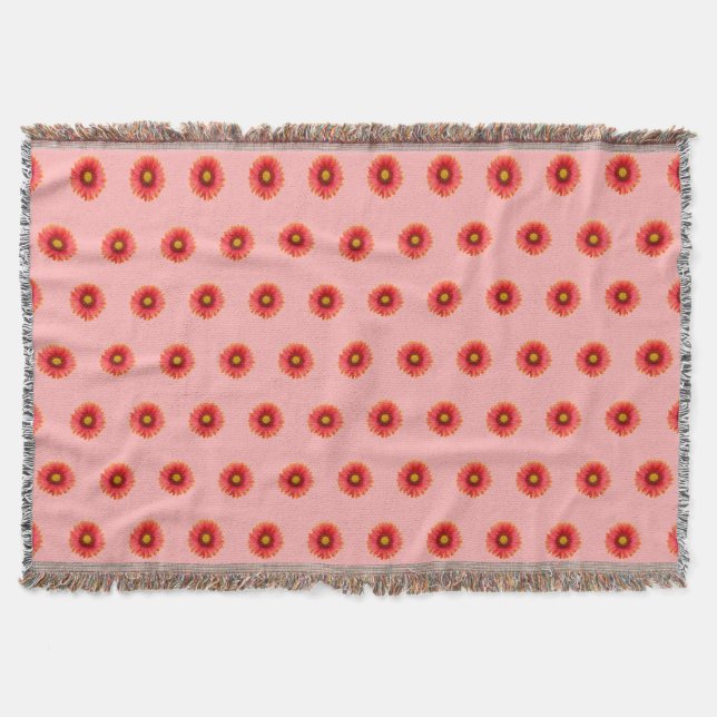 Couverture Fleur rouge marguerite Motif sans couture sur la c (Devant)