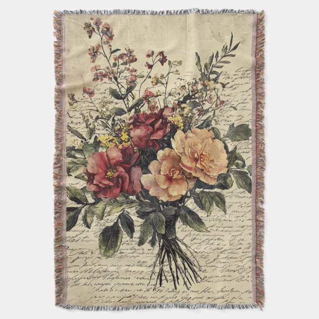 Couverture Fleur rustique et calligraphie - Papier Brown viei (devant Vertical)