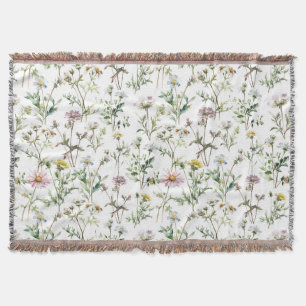 Couverture Fleur sauvage de prairie motif délicat