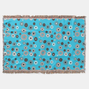 Couverture Fleur turquoise puissance grandes marguerites avec