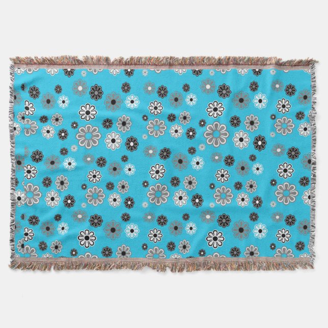 Couverture Fleur turquoise puissance grandes marguerites avec (Devant)