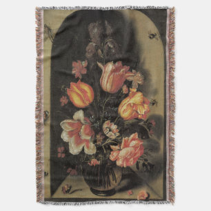 Couverture Fleurs dans un vase, nature morte florale baroque 