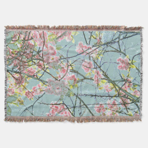 Couverture Fleurs de cerisier tissées de Japonais de