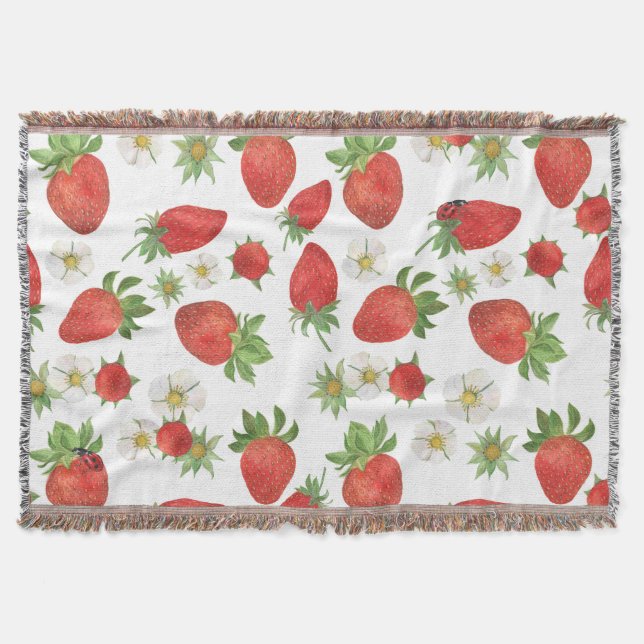 Couverture Fleurs de fraises : Aquarelle Art sans fil (Devant)