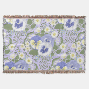 Couverture Fleurs de jardin printanier sur lavande