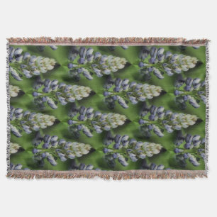 Couverture Fleurs de Lupine Bleu Sauvage Motif de la nature