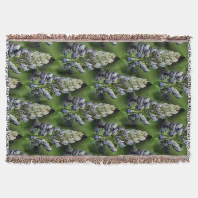 Couverture Fleurs de Lupine Bleu Sauvage Motif naturel (Devant)