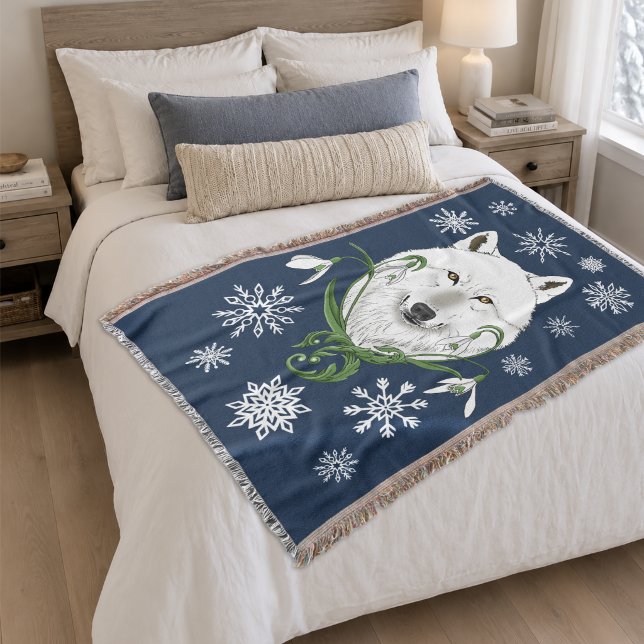 Couverture Fleurs de perce-neige du loup arctique blanc (Créateur téléchargé)