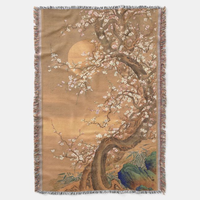 Couverture Fleurs de prune rose et blanche au clair de lune,  (devant Vertical)