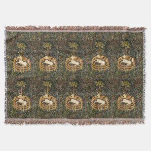 COUVERTURE FLEURS D'IMAGINAIRES UNICORNES ET GOTHIQUES, MOTIF