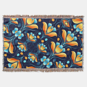 Couverture Fleurs d'orange bleu Art déco